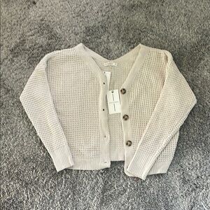 Women's Cream Cardigan Sweater